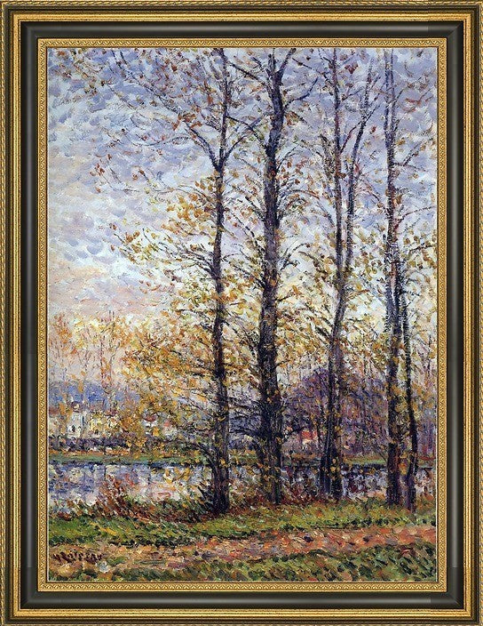 Gustave Loiseau by the Oise at Precy Framed Premium Canvas Print, 18"x24"
