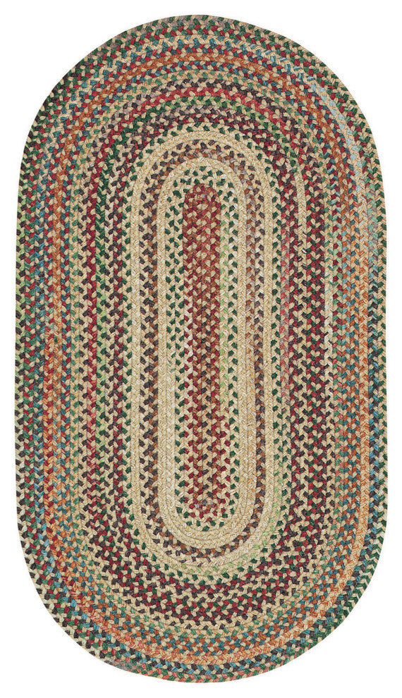 Sherwood Braided Oval Rug, Amber, 2'x8' Runner