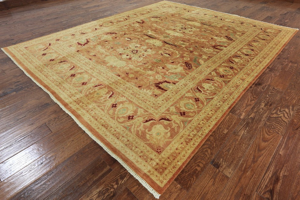 Oushak Oriental Rust Chobi Quality Hand-Knotted Wool Rug, 8'x10'
