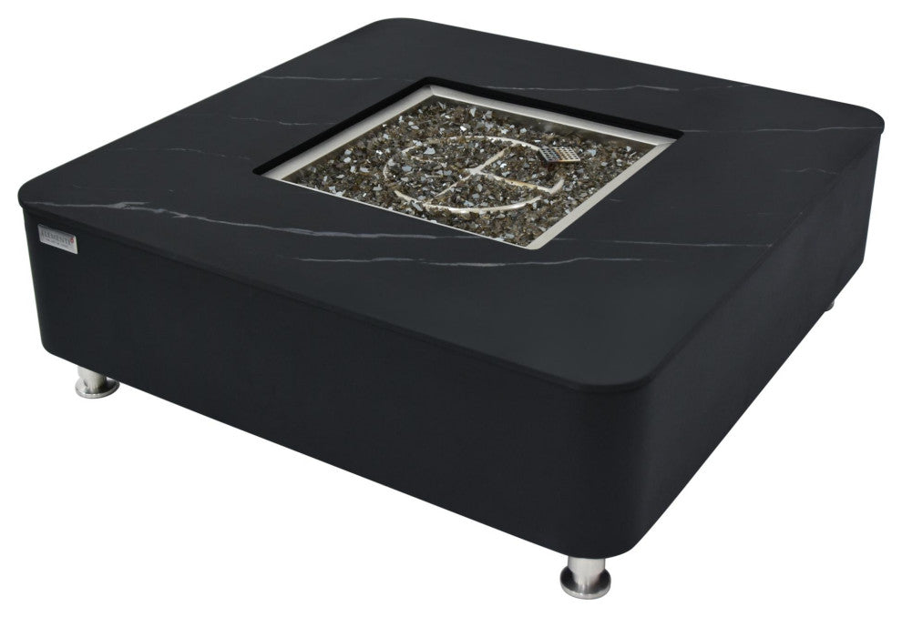 Copenhagen Square Porcelain Top 42" Natural Gas Fire Table by Elementi Plus