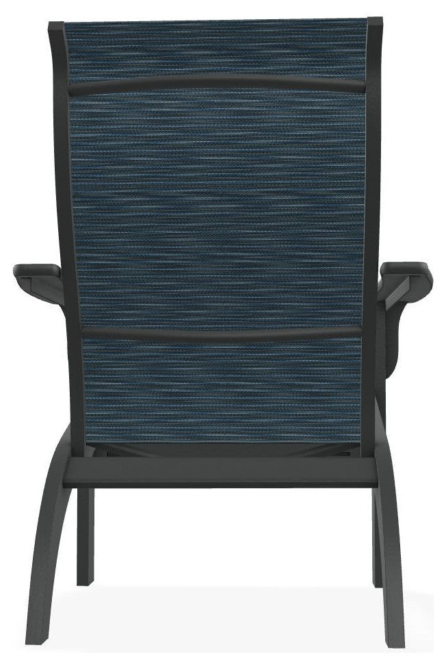 Adirondack Sling Outdoor Adirondack Armchair, Nimbus Ocean/Graphite