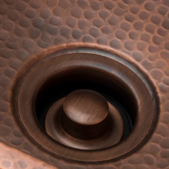 SinkSense Antique Copper 3.5" Disposal Flange Drain with Stopper