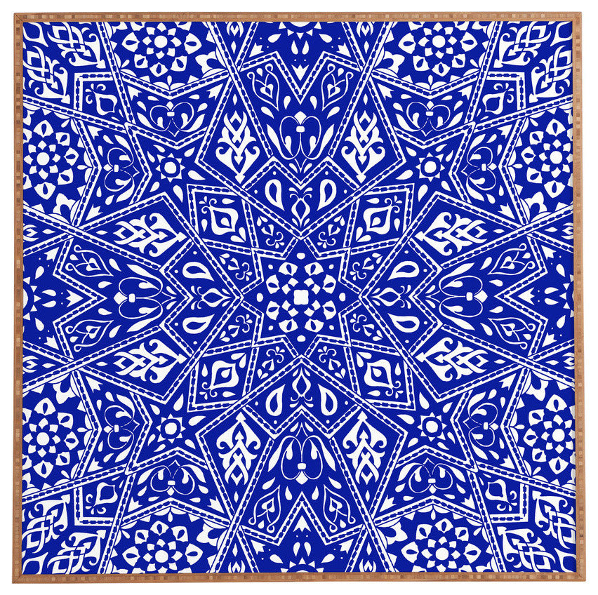 Deny Designs Aimee St Hill Amirah Blue Framed Wall Art
