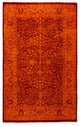 Overdyed One-of-a-Kind Hand-Knotted Area Rug Orange, 3' 2" x 4' 10"