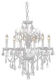 Elegant St. Francis Dining Room Light, Dark Bronze Finish With Royal Cut Crystal