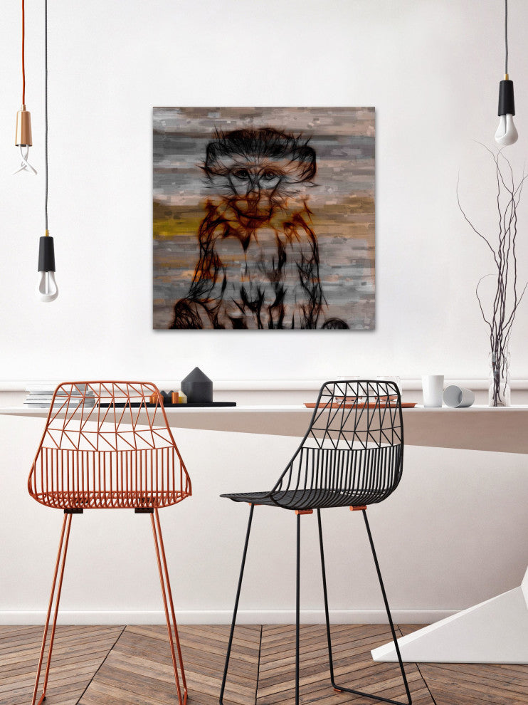 "Primate" Print on Canvas, 40"x40"