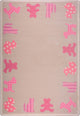 Kid Essentials Rug, Frisky Friends, Pink, 7'8"x10'9"