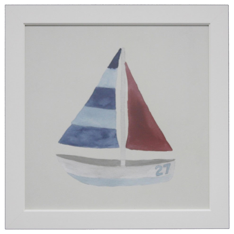 Sailboat No. 27, Large Flat White