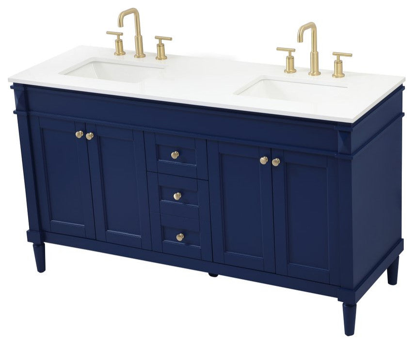 Home Living 21" Transitional Blue-Light Bathroom Vanity