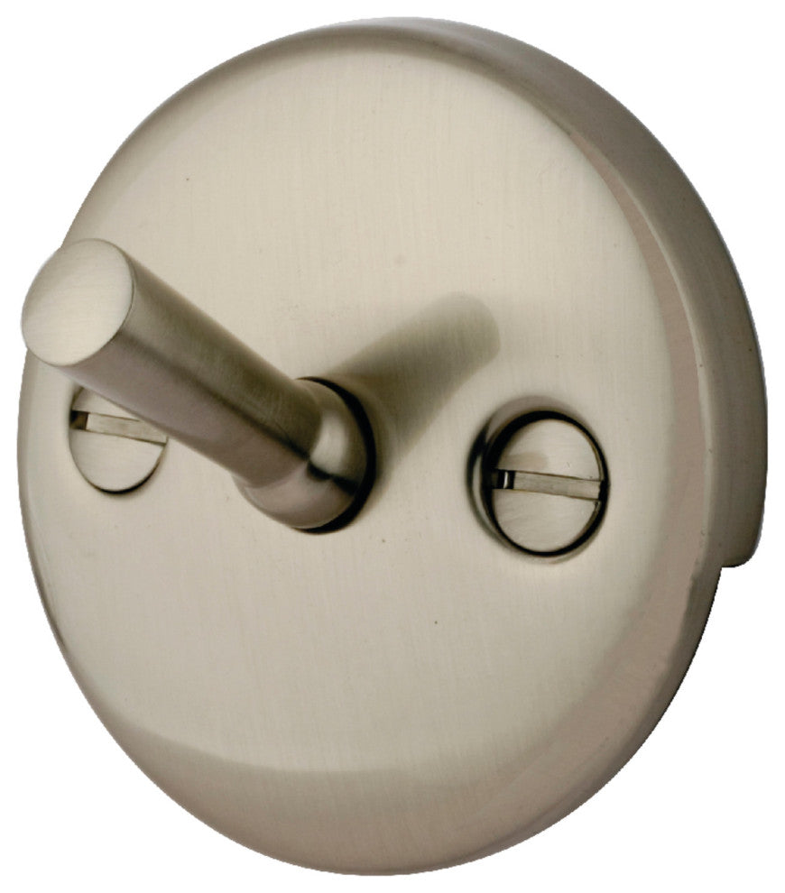 Kingston Brass Round Overflow Plate With Trip Lever, Brushed Nickel