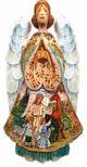 Angel Watching Over, Woodcarved Figurine