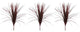 3 Pieces 28" Glitter Grass Bush Christmas Spray, Red