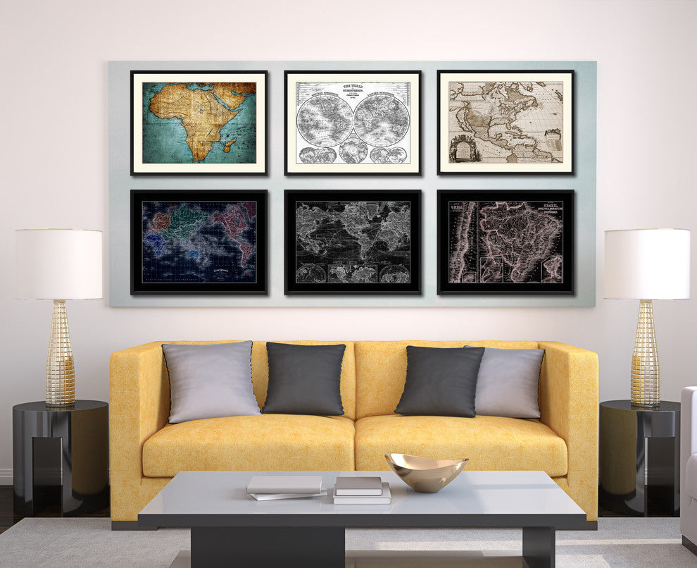 Afghanistan Persia Iraq Iran Vintage Vivid Sepia Map Canvas, 28"x37"
