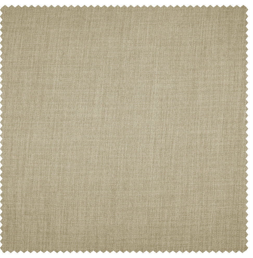 Faux Linen Darkening Curtain Single Panel, Thatched Tan, 50"x108"
