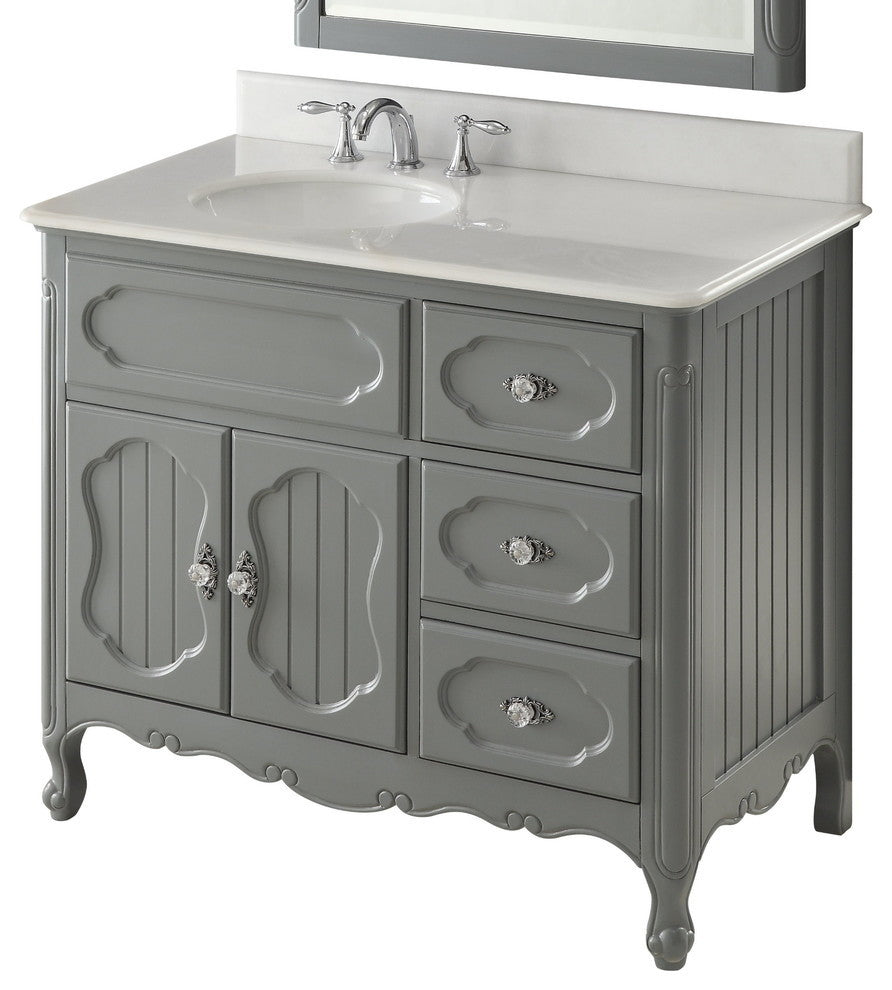 42" Victorian Cottage-Style Knoxville Bathroom Sink Vanity