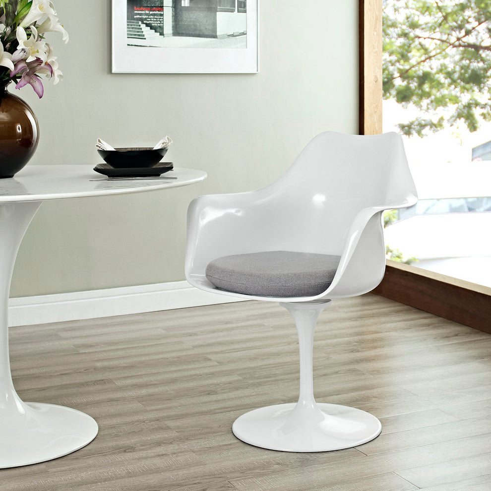 Modern Contemporary Kitchen Dining Armchair Gray