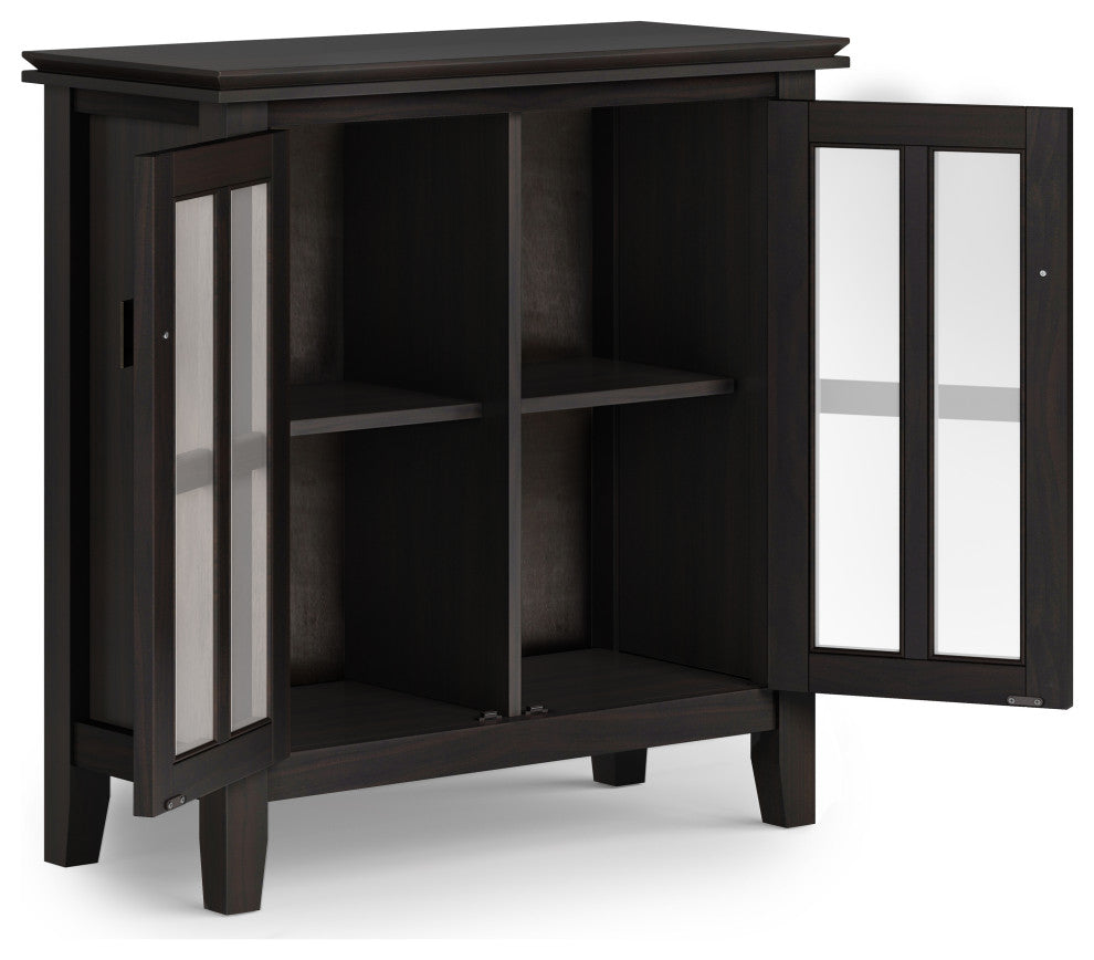 Artisan SOLID WOOD Low Storage Cabinet in Hickory Brown