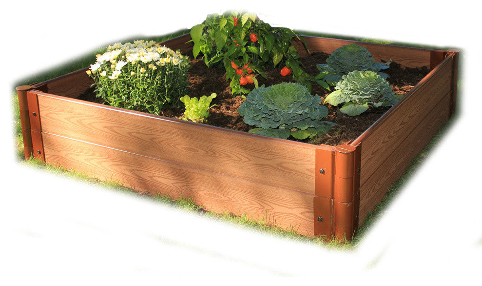 Classic Sienna Raised Garden Bed 4'x4'x11", 1" profile