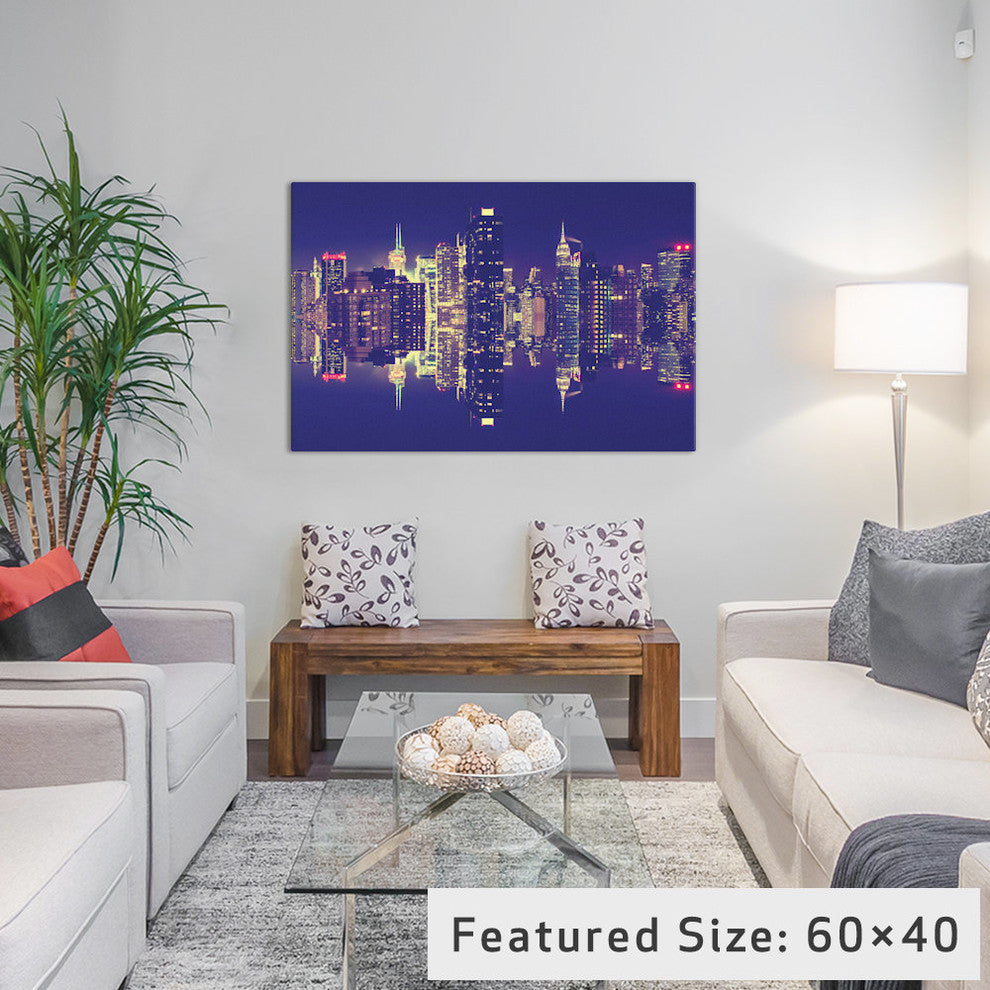 "Double Sided Manhattan Skyline" by Philippe Hugonnard, 18x12x1.5, 1-Piece