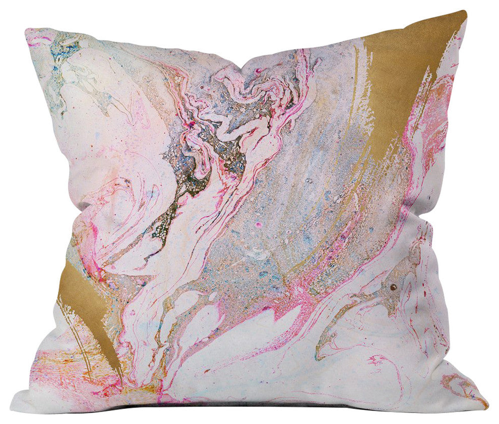 Iveta Abolina Winter Marble Throw Pillow, 18"x18"