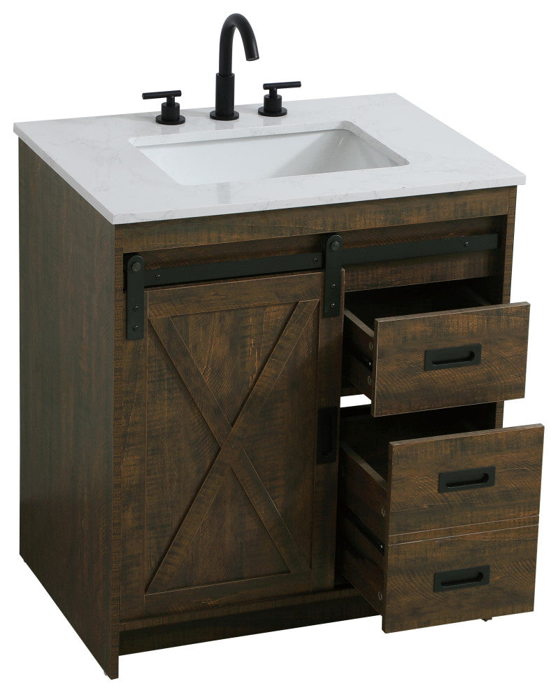Home Living 30" Single Bathroom Vanity, Expresso