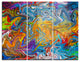 "Fractal Flowing Colors" Metal Wall Art, 3 Panels, 36"x28"