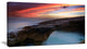 "Colorful Cabo Raso Seashore Portugal" Contemporary Seascape Art Canvas, 40"x20"