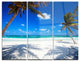 "Coconut Palms at Beach" Photo Glossy Metal Wall Art, 3 Panels, 36"x28"