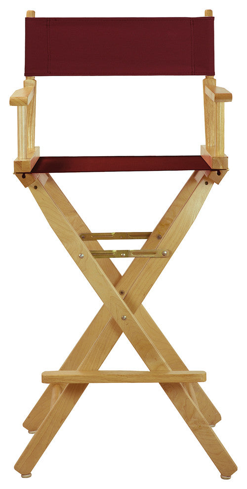 030" Director's Chair Natural Frame-Burgundy Canvas