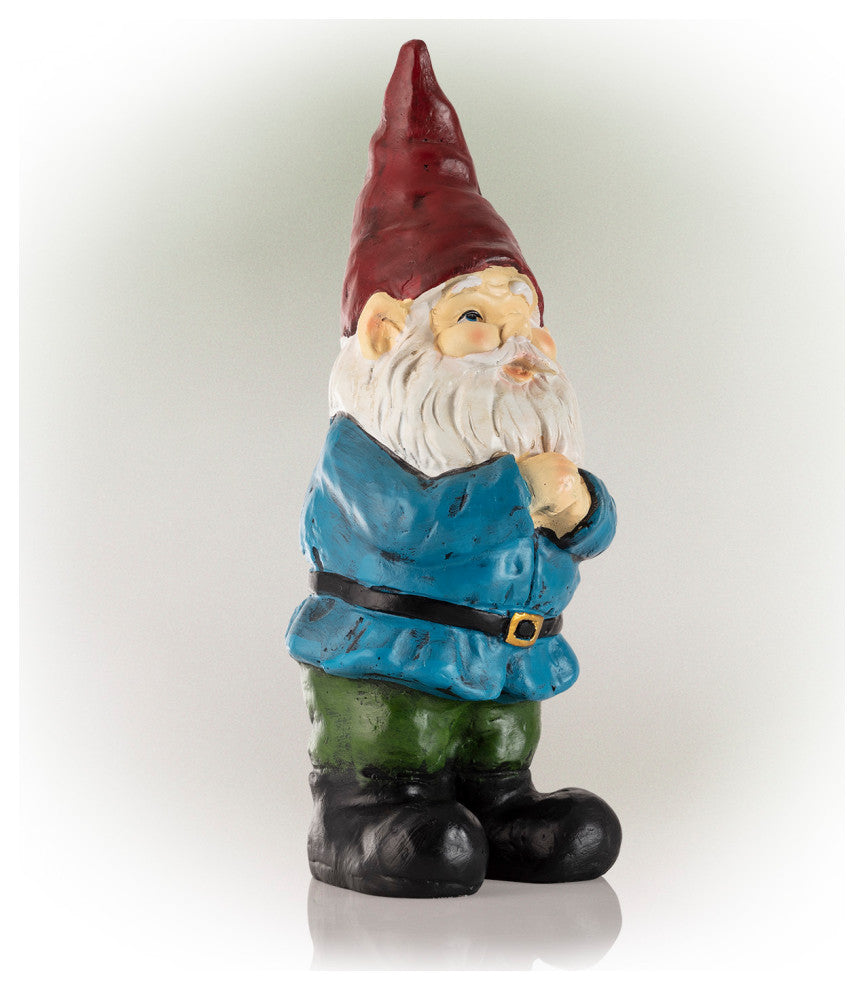 Bearded Garden Gnome Statue with Red Hat