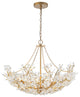 Luxe 6-Light Gold Floral Basket Crystal Chandelier