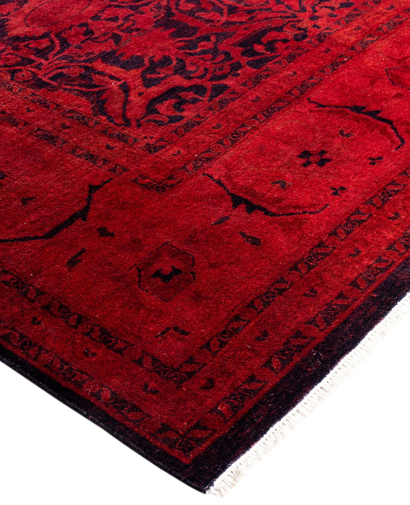 Overdyed One-of-a-Kind Hand-Knotted Area Rug Pink, 8' 2" x 10' 3"