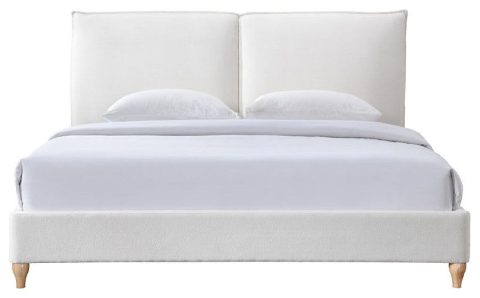 Safavieh Couture Sophianna Platform Bed, Ivory/Natural, Queen