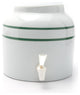 Goldwell Designs Double Stripes Water Dispenser Crock, Green