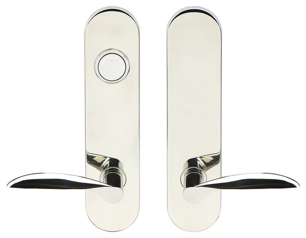 Stratus Lever, Tubular Dummy Entry With Dummy Cylinder, Polished Stainless Steel