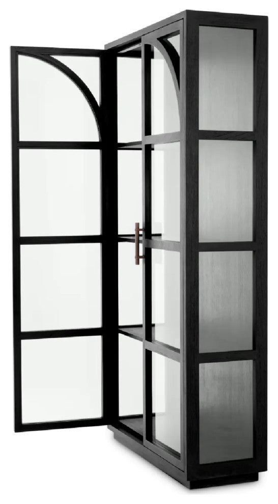 Black Framed Glass Cabinet, Eichholtz San Bernardino