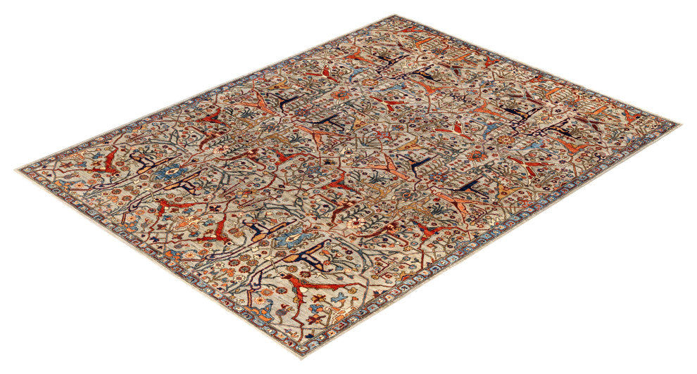 Serapi One-of-a-Kind Hand-Knotted Area Rug Gray, 9'1" x 11'9"