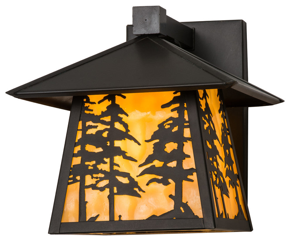 8W Stillwater Tall Pines Hanging Wall Sconce