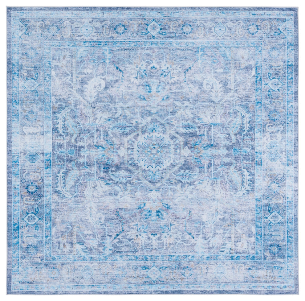 Safavieh Tucson TSN185 Rug Machine-Washable, Purple/Blue, 8' Square
