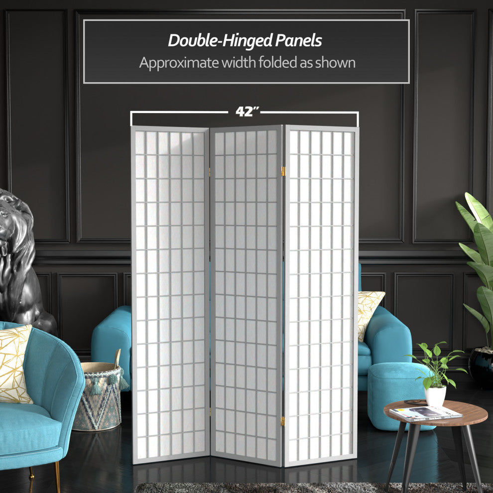 6' Tall Window Pane, Special Edition, Gray, 3 Panels