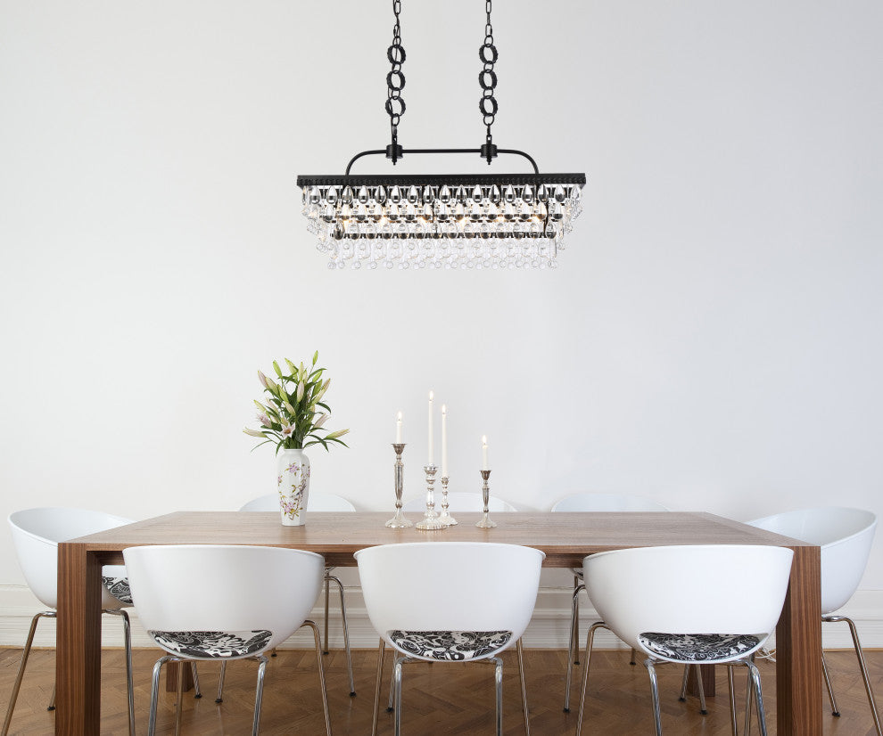 Nasir 32" Rectangle Pendant, Black