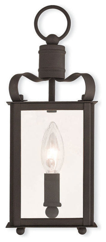 Wall Sconce With Clear Glass, Bronze