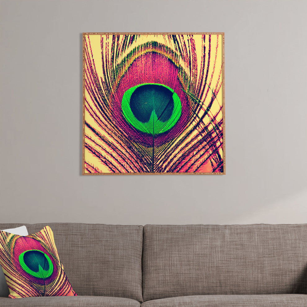 Deny Designs Shannon Clark Peacock 2 Framed Wall Art