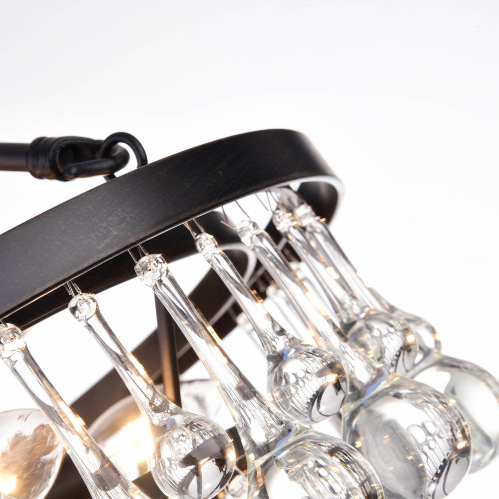 Arosa 9-Light Black Semi Flush Mount