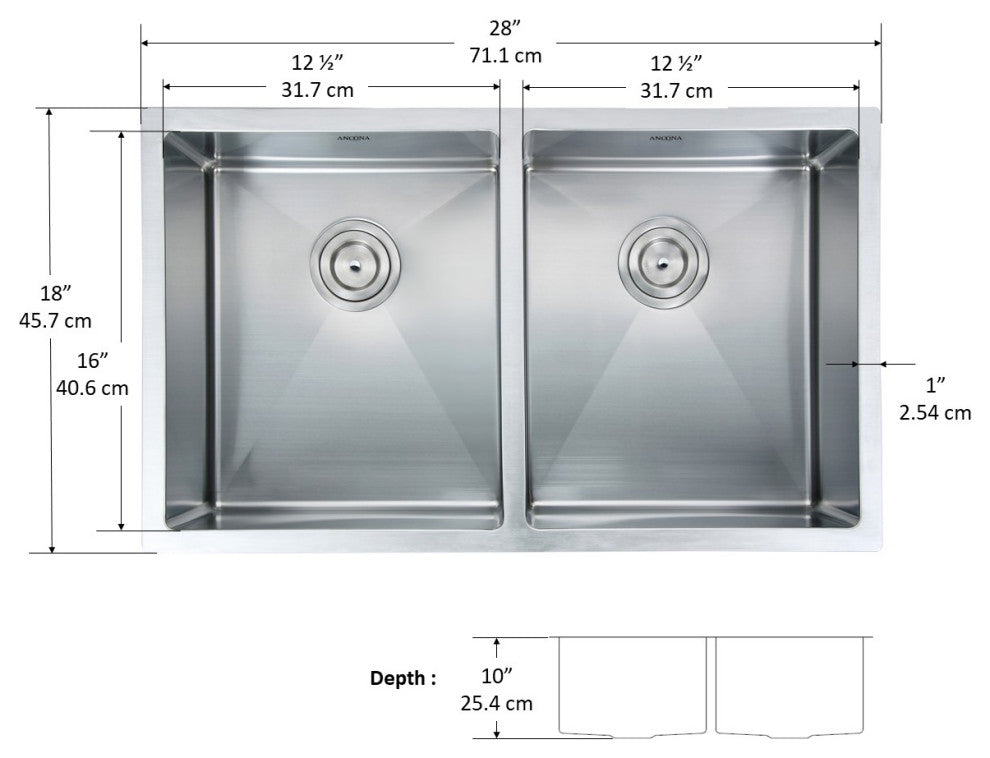 Prestige Series Undermount Double Bowl Sink