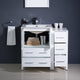 Torino 36" White Modern Bathroom Vanity With Side Cabinet, FFT3071BN