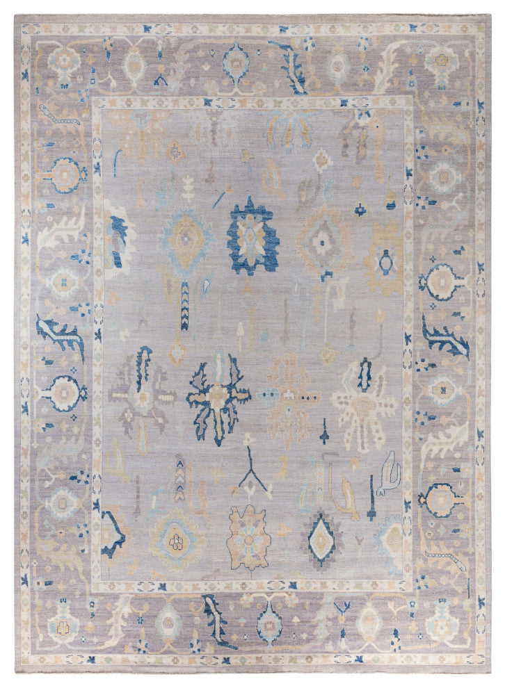 Oushak One-of-a-Kind Hand-Knotted Area Rug Gray, 10'0" x 13'8"