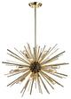1140-025 Starburst Pendant, Polished Gold Oil Rubbed Bronze