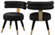 Fitzroy Velvet Upholstered Dining Chair (Set of 2), Black