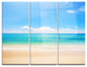 "Cloudy Horizon Over Beach" Photo Metal Wall Art, 3 Panels, 36"x28"